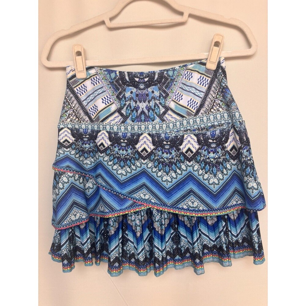 Lucky In Love Tennis Pickelball Skort Skirt Shorts XS Women Pockets Blue Layers - Picture 4 of 7